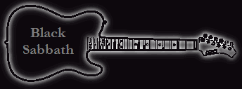 Banner Gitarre Black Sabbath